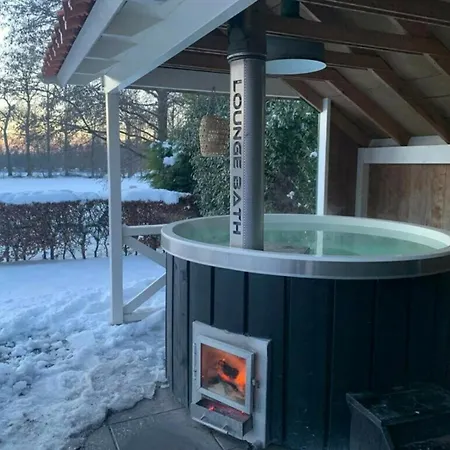 De Appelbloesem 6-persoons Met Overdekte Hottub, Barrelsauna, Lounge, Wifi *