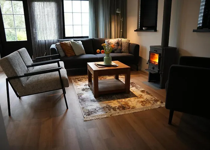 De Appelbloesem 6-persoons Met Overdekte Hottub, Barrelsauna, Lounge, Wifi